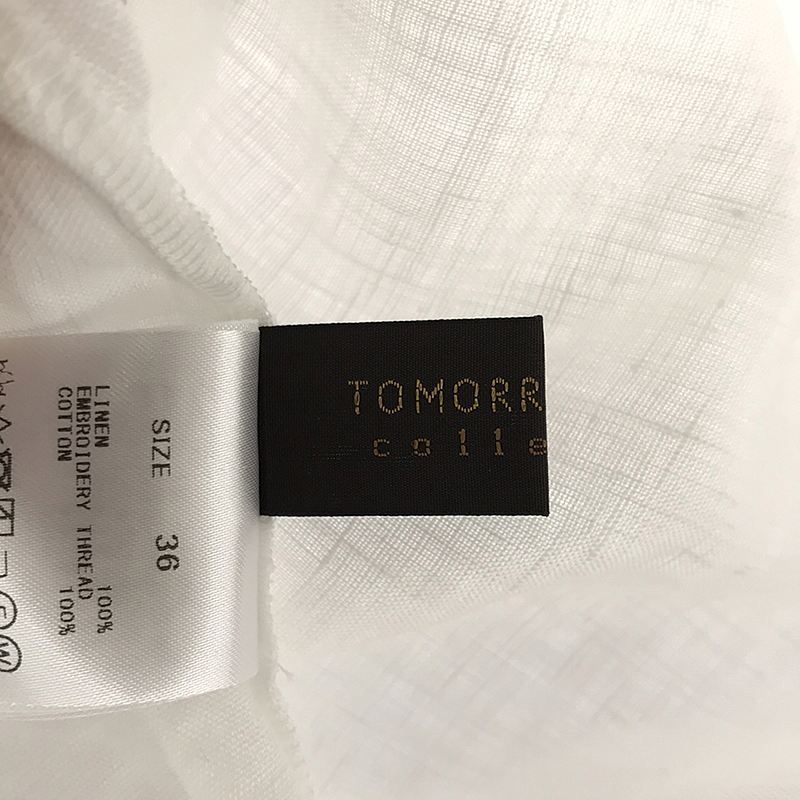 TOMORROWLAND collection / トゥモローランドコレクション | 2020SS | スワトーリネン エンブロイダリーブラウス | 36 | ホワイト | レディース TOMORROWLAND collection / トゥモローランドコレクション | 2020SS