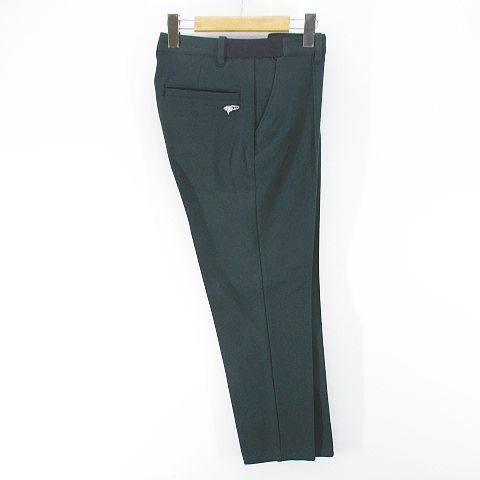ビームスゴルフ ゴルフウェア ロングパンツ テーパードパンツ L 緑 ワッペン ビームスゴルフ ゴルフウェア ロングパンツ テーパードパンツ L