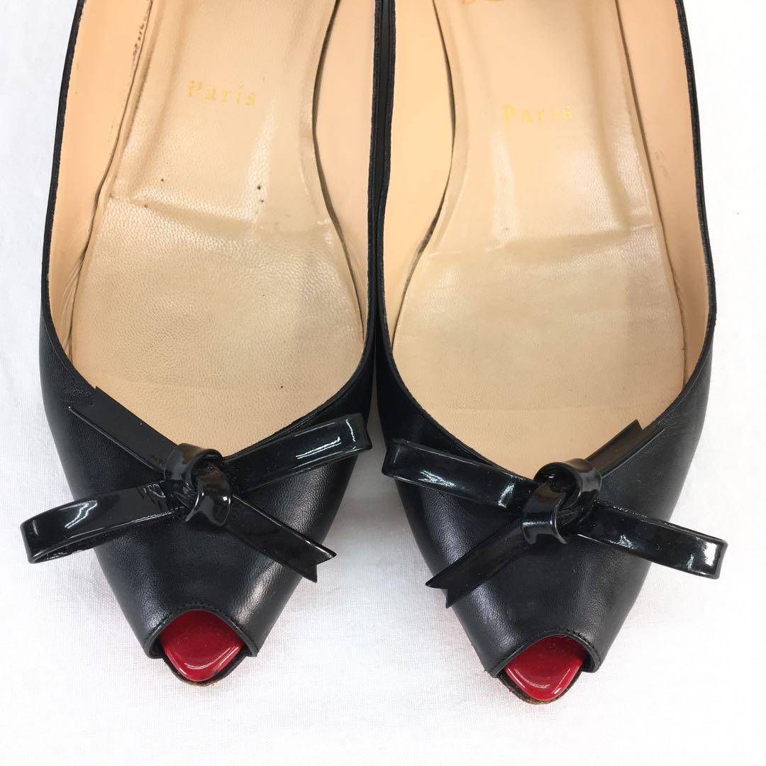 LOUBOUTIN ルブタン パンプス ぺたんこ靴 大きいサイズ 38 1/2 - メルカリ