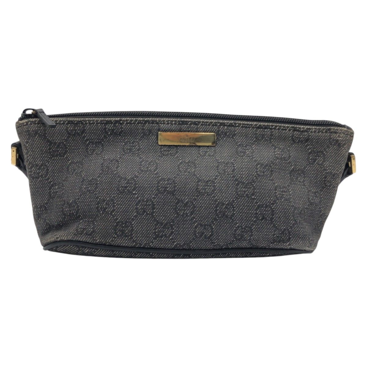 GUCCI GGパターン ポーチ グレー ブラック Gucci GGパターン ポーチ グレー レディース