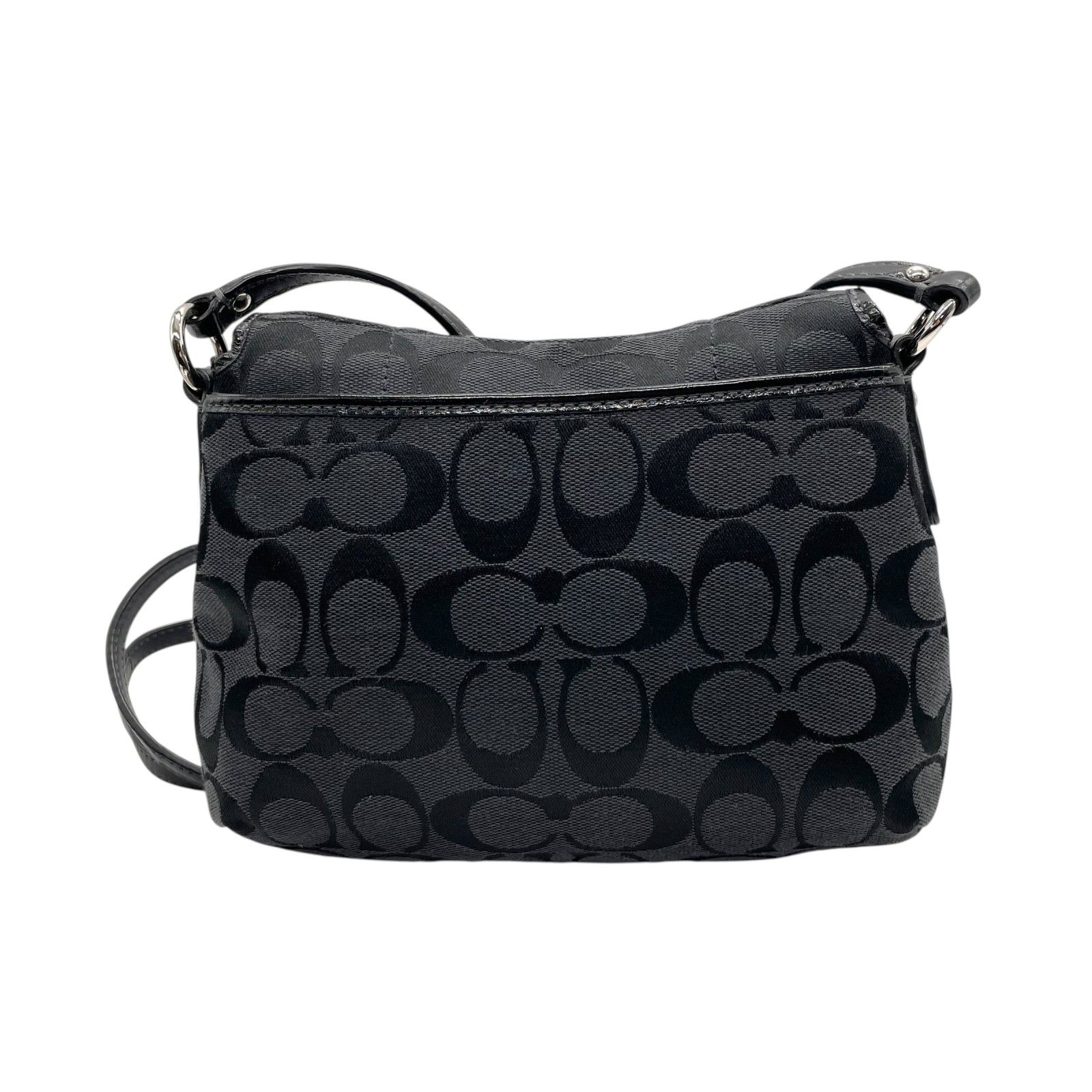 美品 コーチ COACH ソーホー シグネチャー ショルダーバッグ 黒 