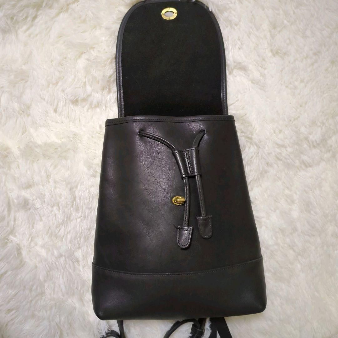 極美品✨ オールドコーチ オールレザー ターンロック ミニリュック 黒 ブラック オールドコーチ ☆ グローブレザー ターンロック リュックサック
