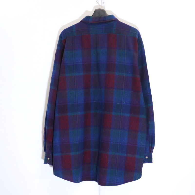 80s USA製 vintage PENDLETON チェック柄 ウール 長袖シャツ メンズ