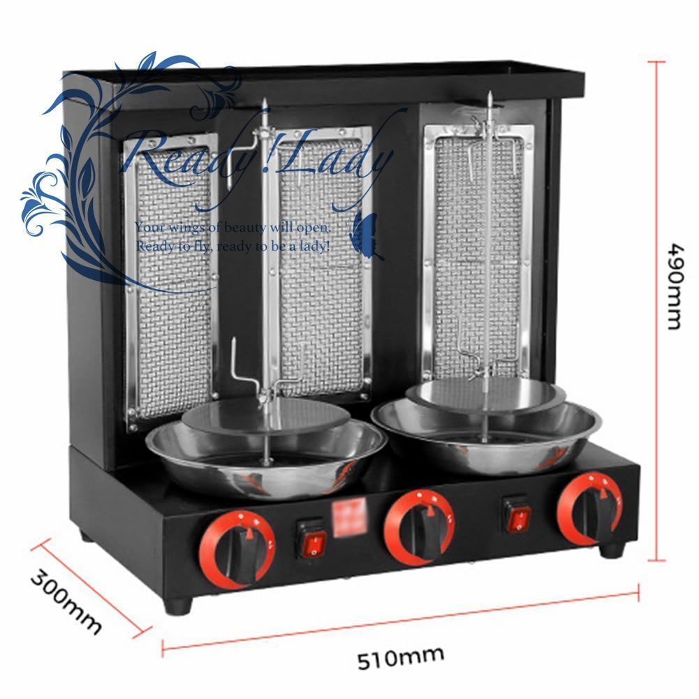 バーベキュー・調理用品 nari 電気垂直バーベキューグリル、ガスバーベキューグリルケバブ