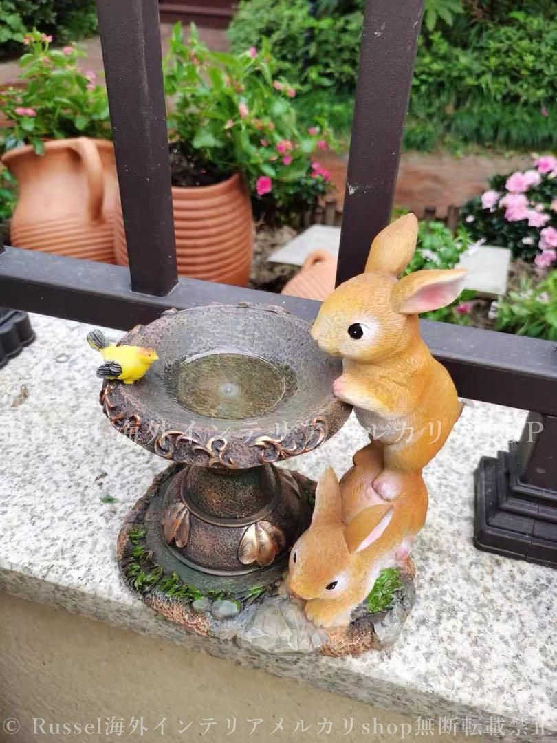 【人気商品】【Russel】かわいい2匹のウサギ うさぎ ガーデンライト ソーラ かわいい2匹のウサギ うさぎ ガーデンライト ソーラーLEDライト