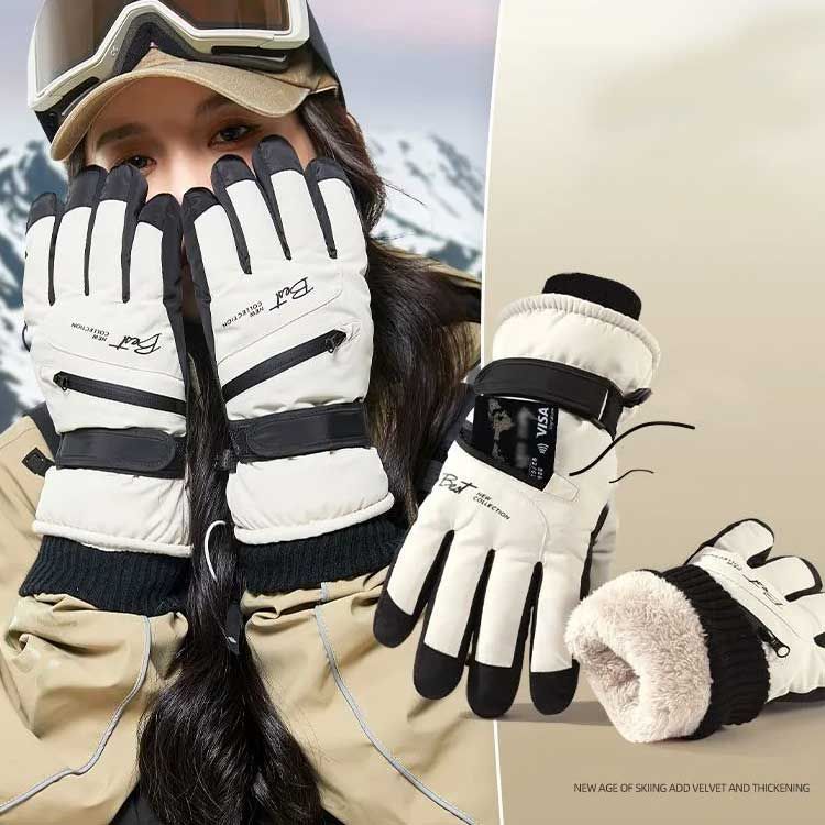 【日焼けあり】　グローブ　レザー　SWANY　レディース　スノーボード　Mサイズ ゴアテックス レザースキーグローブ Union Full Leather(ユニ