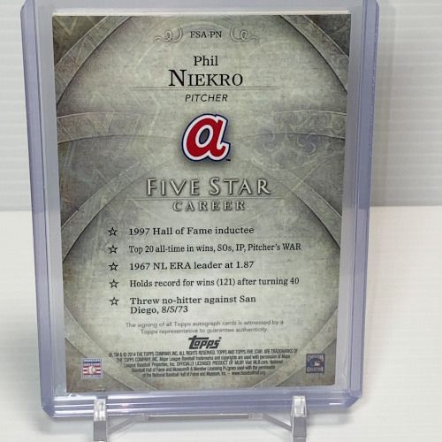 2014 Topps Five Star フィル・ニークロ Phil Niekro☆直筆サイン /299