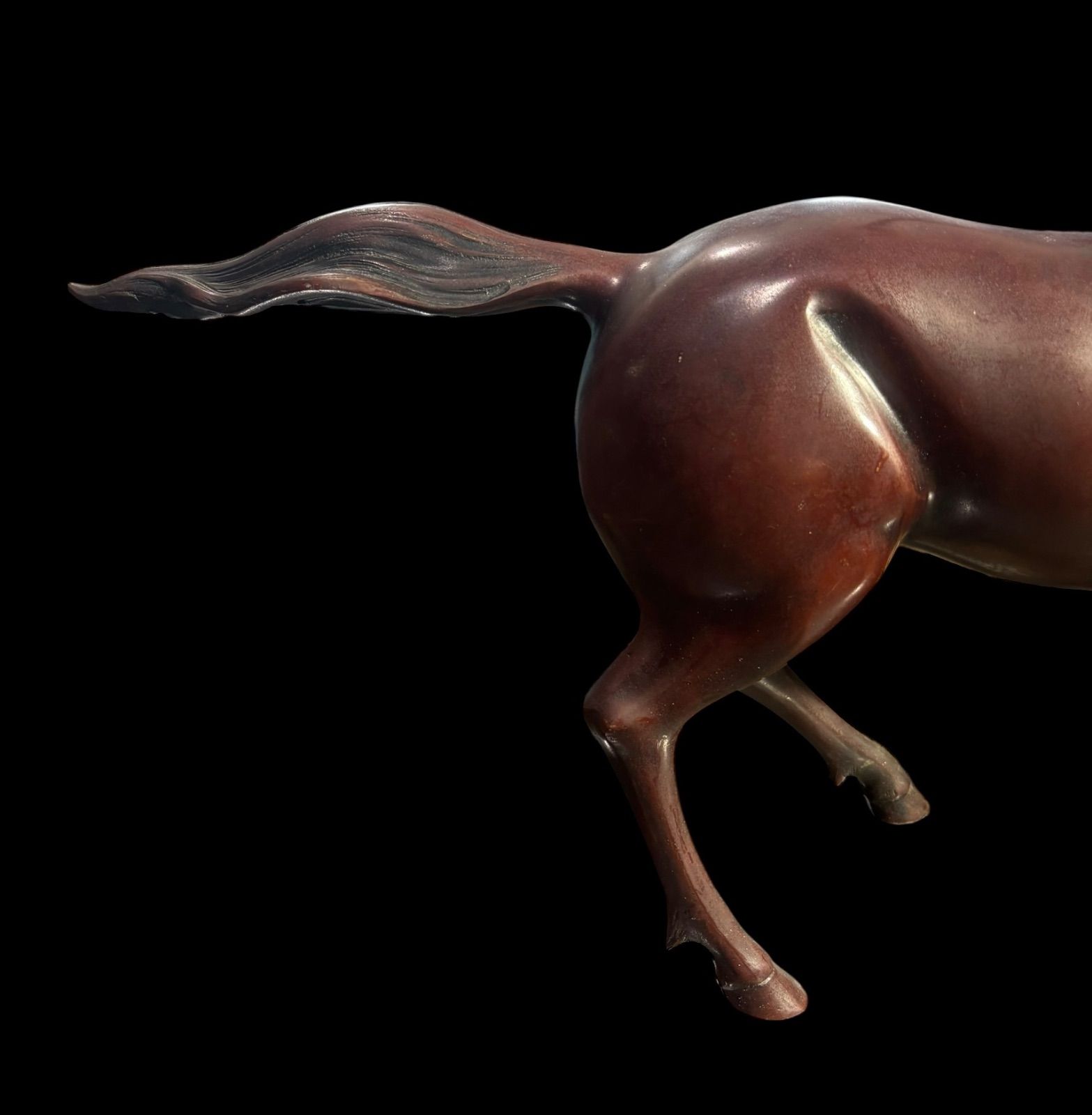 ブロンズ 馬 置物 干支 跳ね馬 縁起物 飾り 彫刻美術 銅製 工芸品