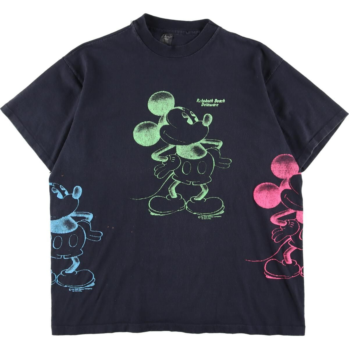 古着 90年代 Sherry's MICKEY MOUSE ミッキーマウス マルチプリント キャラクタープリントTシャツ メンズL ヴィンテージ/evb000742