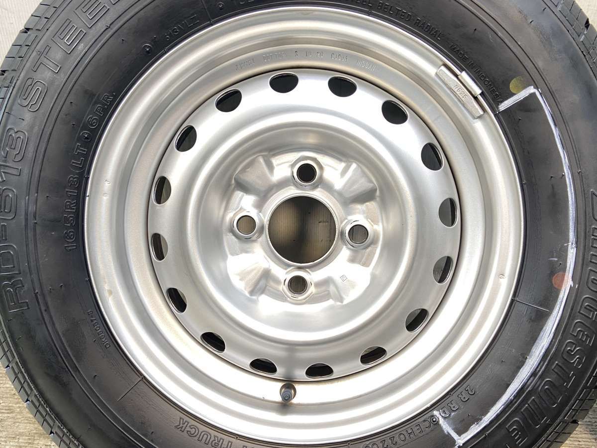 165R13 6PR ブリヂストン RD-613 STEEL 日産純正 13x5.0 100-4穴