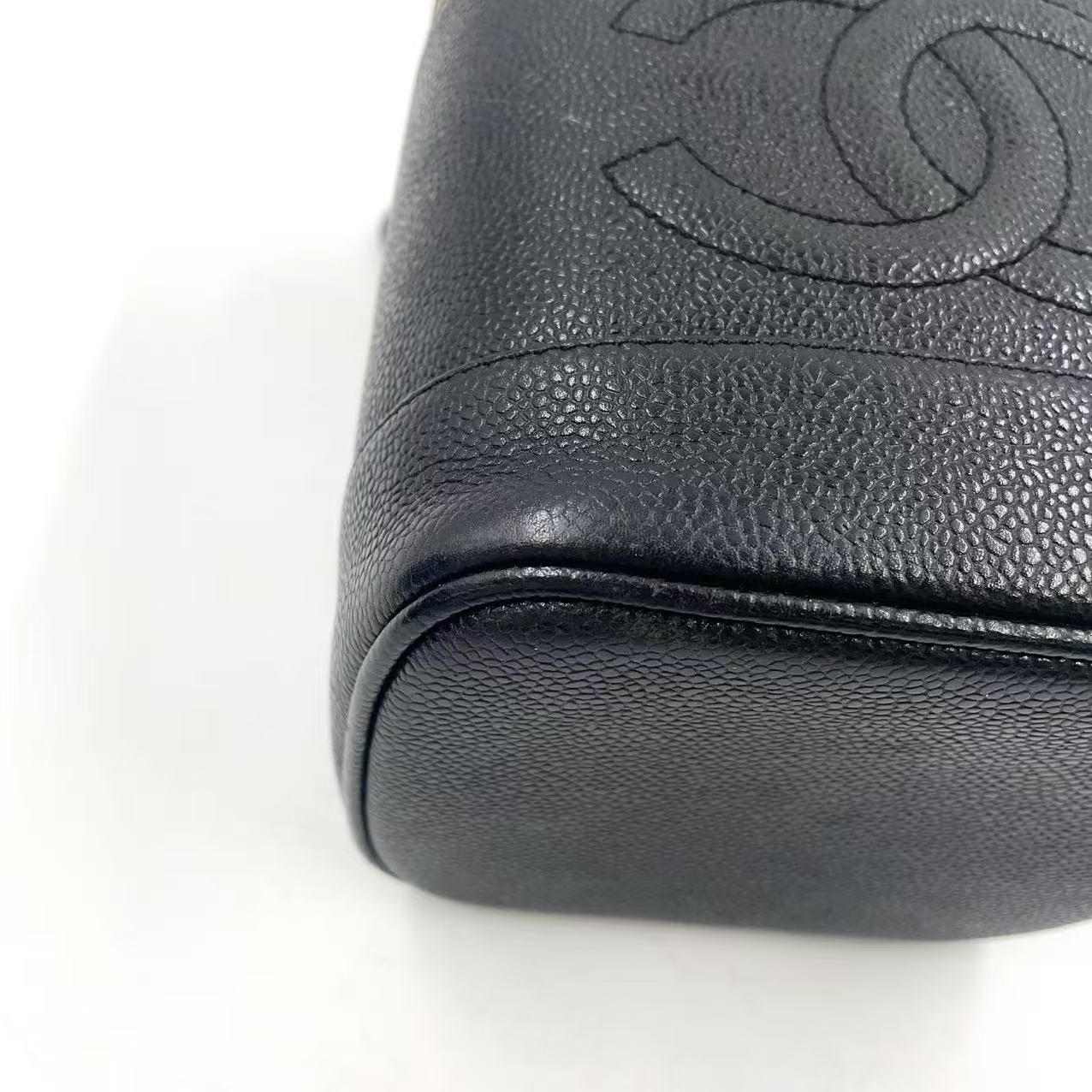 CHANEL ココマーク バニティバッグ シリアル番号不明 キャビアスキン