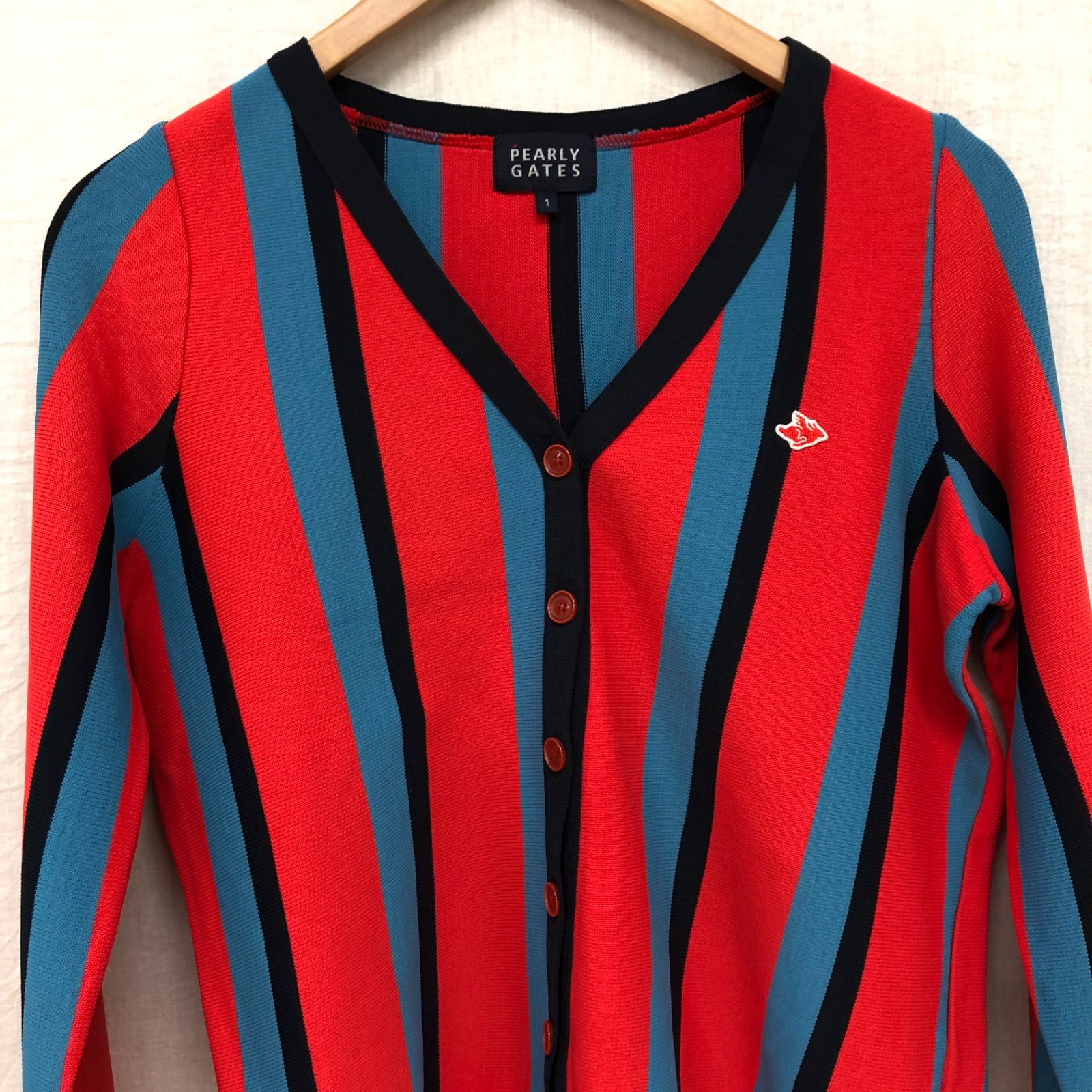 パーリーゲイツ レディース ゴルフウェア 日本製 マルチストライプ