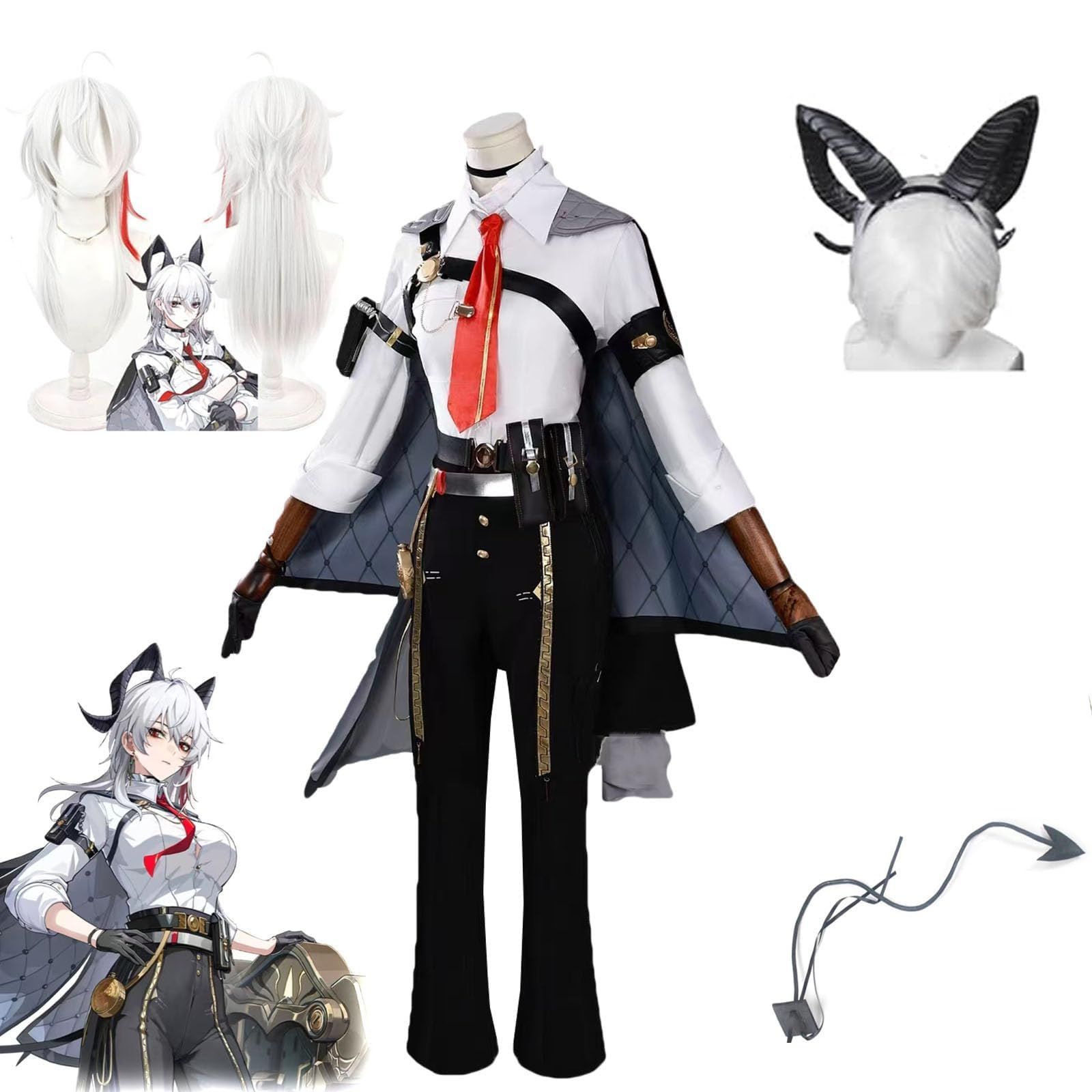 ♥ 衣装 ウィッグ HANHUO 鳴潮 ザンニー コスプレ衣装 ウイッグ付き 豪華版 コスチューム 学園祭 イベント パーティー 文化祭 仮装 変装 学園祭 文化祭 忘 ハロウィン