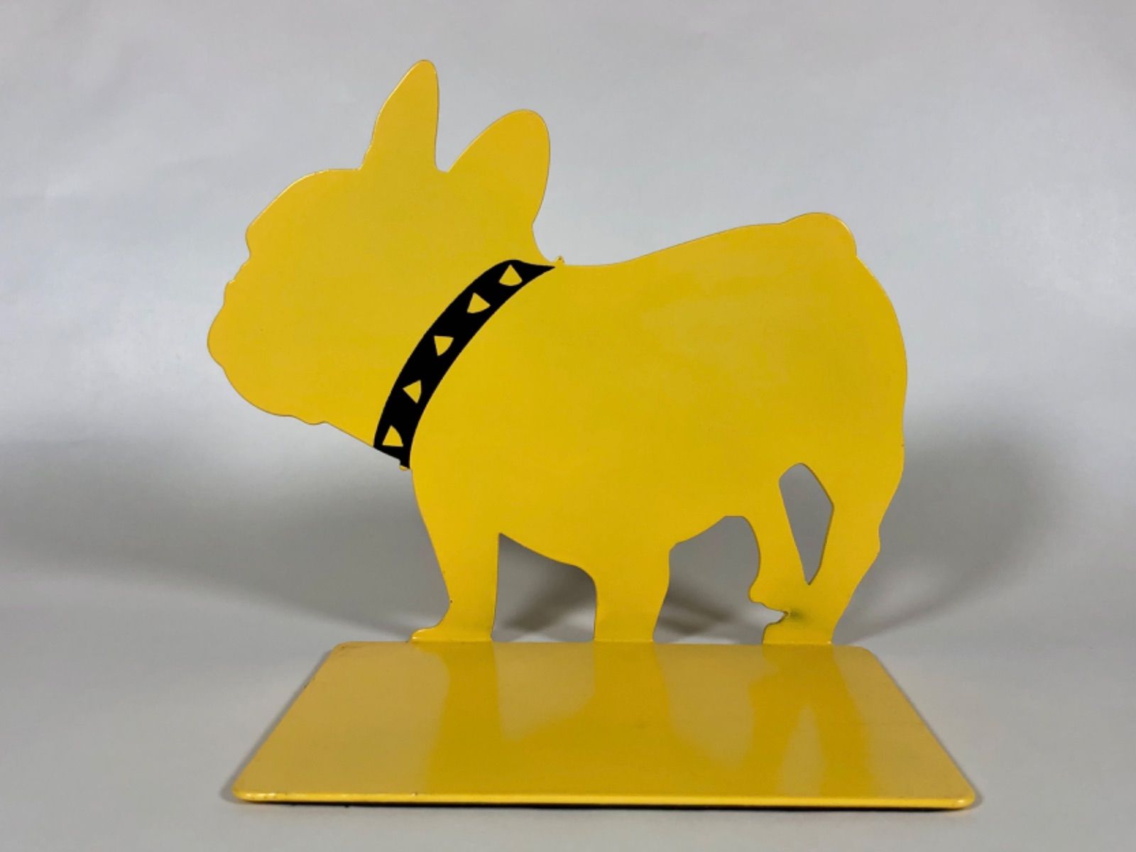 ブックエンド フレンチブルドッグ イエロー＆ブラック2個セット USED