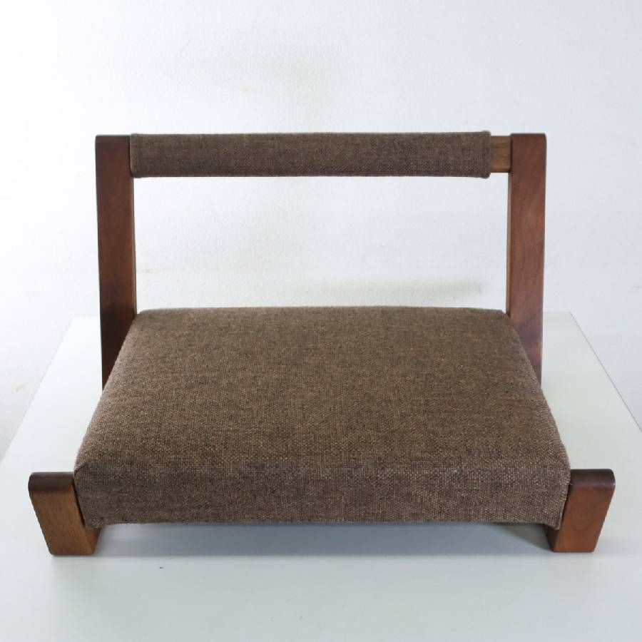 園田椅子製作所 Zagaku04 背もたれ付き 座椅子 ブラウン色カバー 村澤一晃デザイン 289h05