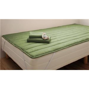 脚付きマットレスベッド シングル 脚15cm オリーブグリーン 新 ショート丈ボンネルコイルマットレスベッド 代引不可