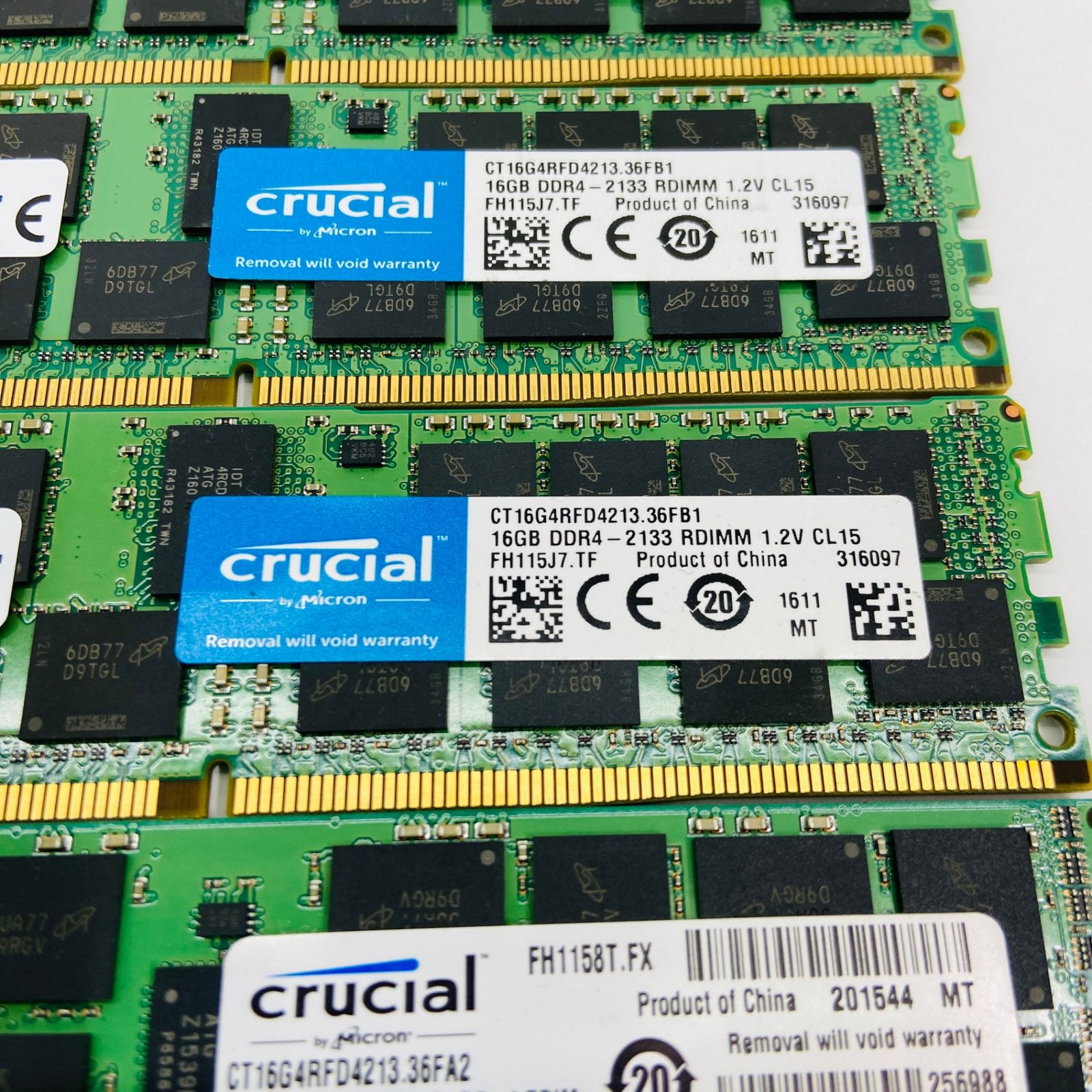 Crucial DDR4-2133 16GB 12枚セット サーバー用メモリ C4544-C