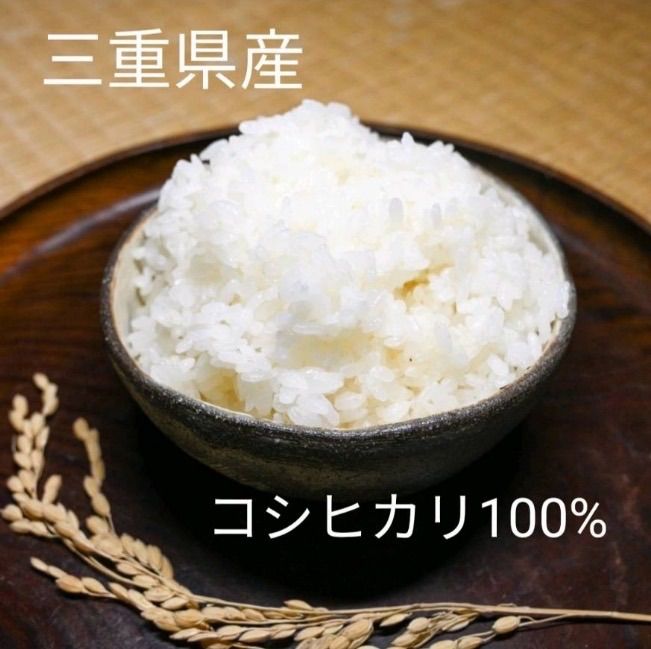 無農薬　有機肥料米　令和５年新米三重県産コシヒカリ　白米１０キロ　精米　送料込⑦米/穀物