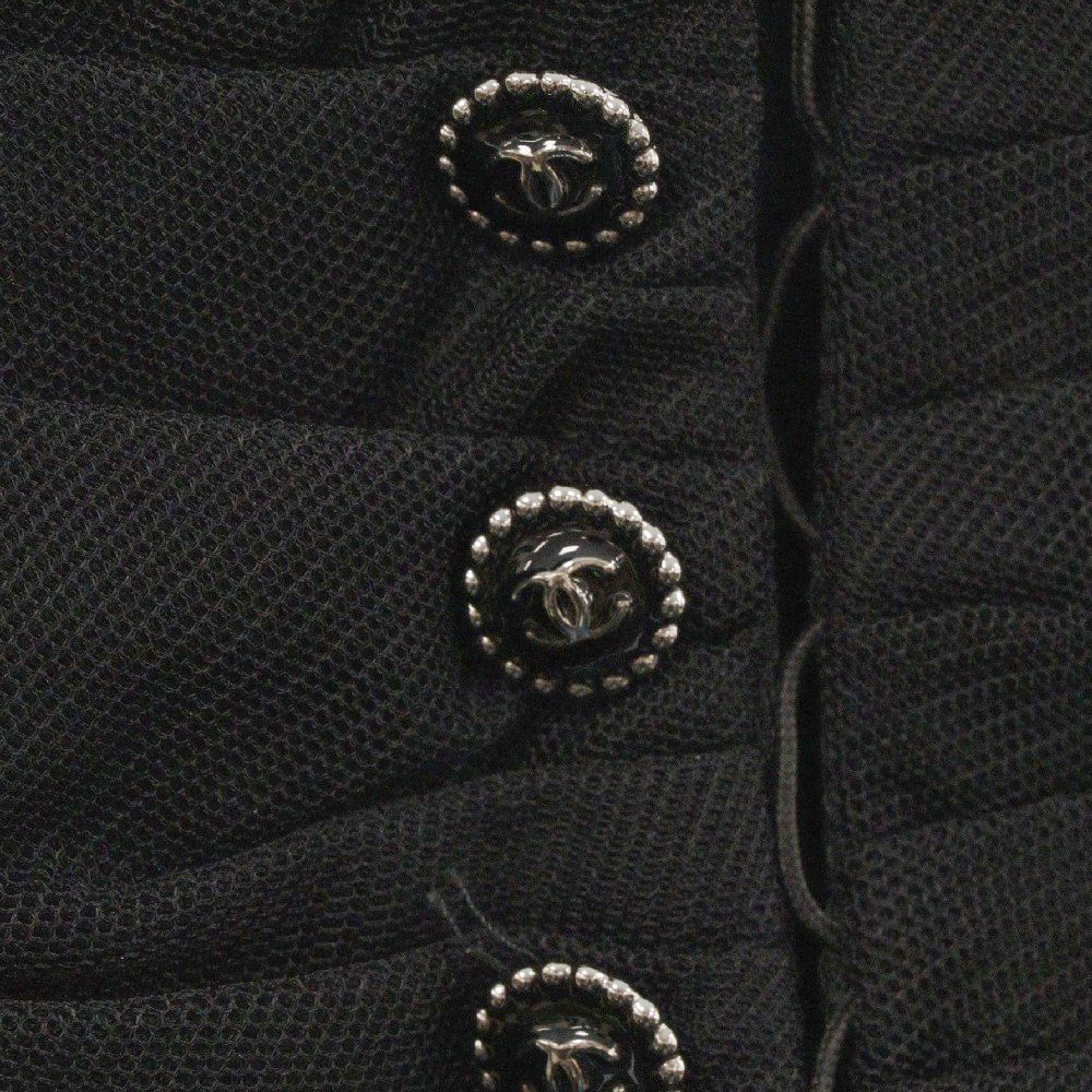 CHANEL (シャネル) ココボタン ナイロン プリーツ フリル リボン