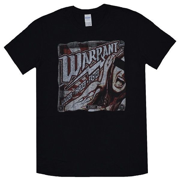 WARRANT ウォレント Louder Harder Faster Tシャツ
