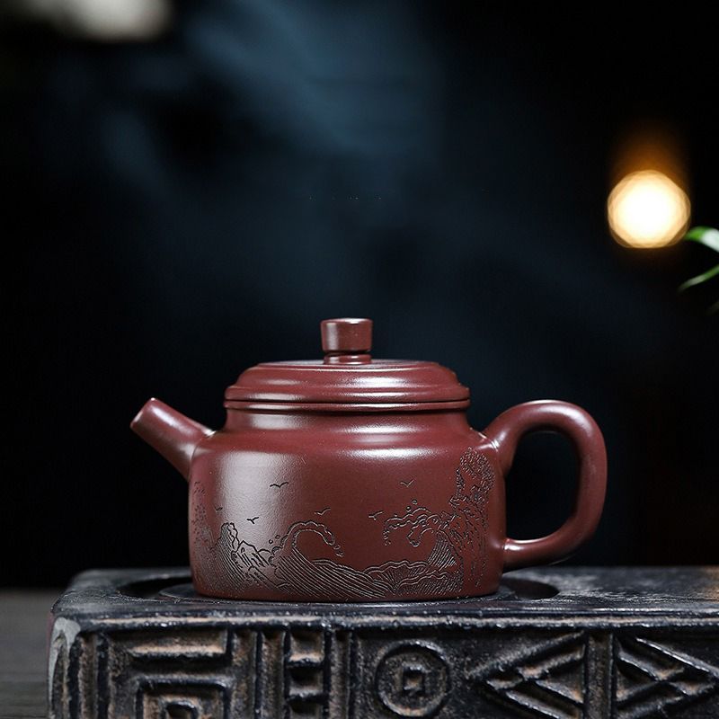 中国 宜興紫砂急須 梅段 順仙銘(陳順仙) 中国茶器 送料込み250708 宜興