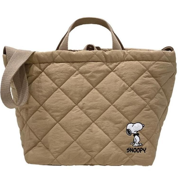 スヌーピー SNOOPY ルートート ROOTOTE コラボ ベージュ DELI キルト ピーナッツ トートバッグ ナイロン キルティング 2way