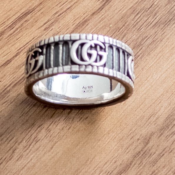 美品】GUCCI グッチ リング シルバーリング GGマーモント 14号