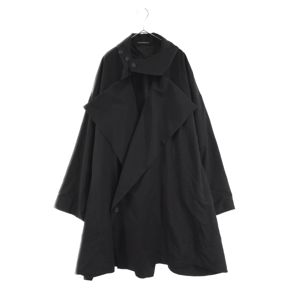 Yohji Yamamoto POUR HOMME (ヨウジヤマモト プールオム) 21AW Coat wrinkle gabardine セミダブル ドレープコート HX-C04-100 ブラック - メルカリ