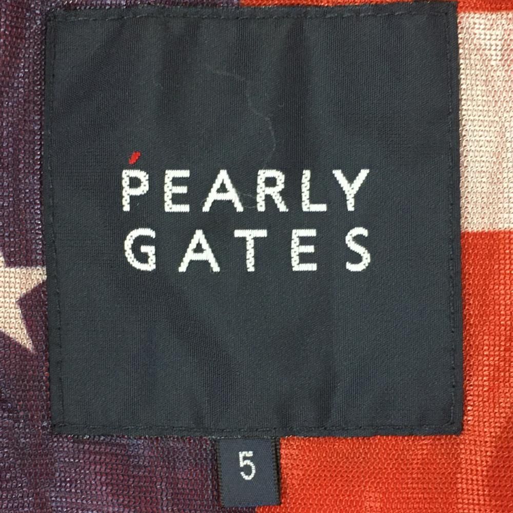 美品】パーリーゲイツ ジャケットブルゾン レッド 総柄地模様