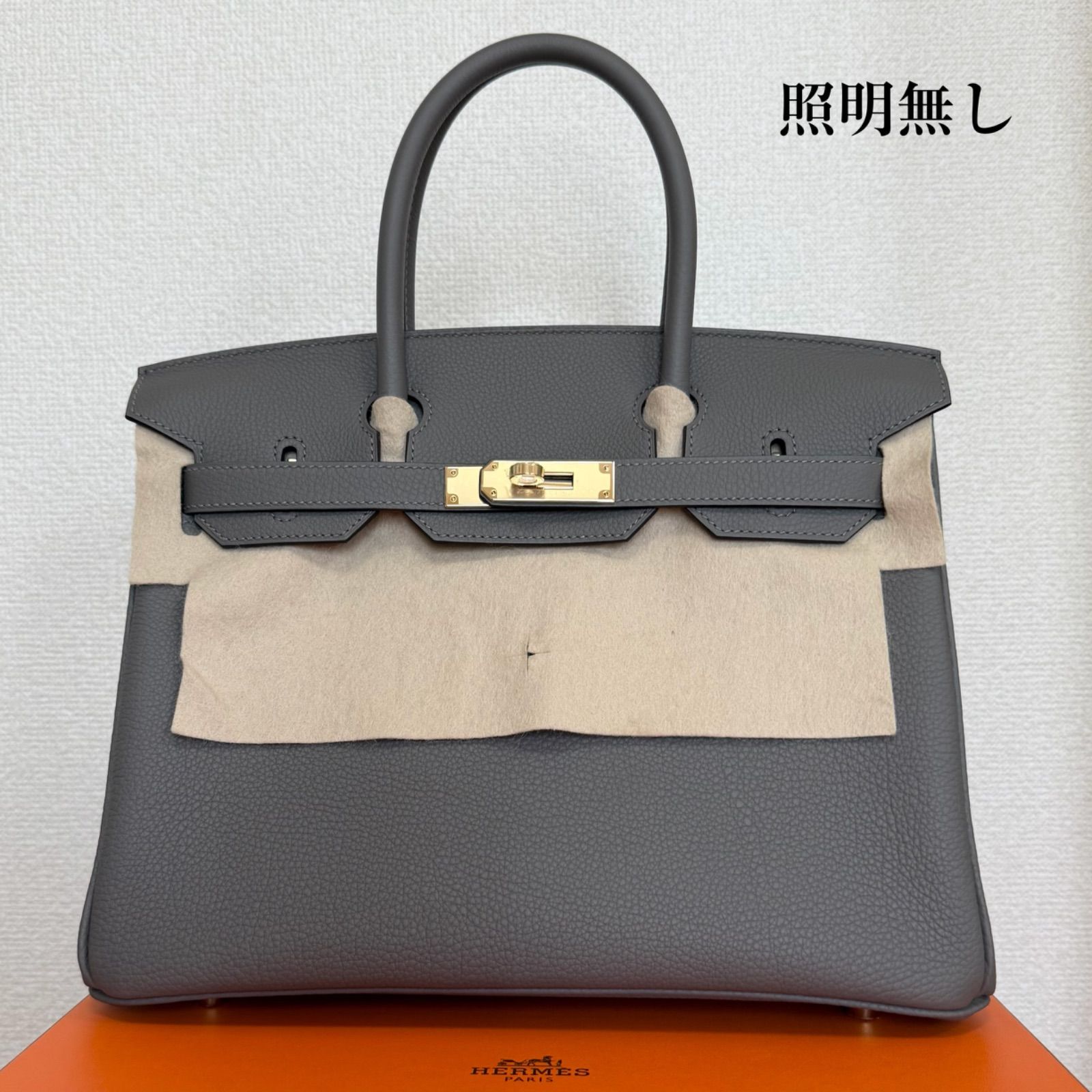エルメス バーキン 30 未使用品 トゴ グリミスティ シャンパンゴールド 