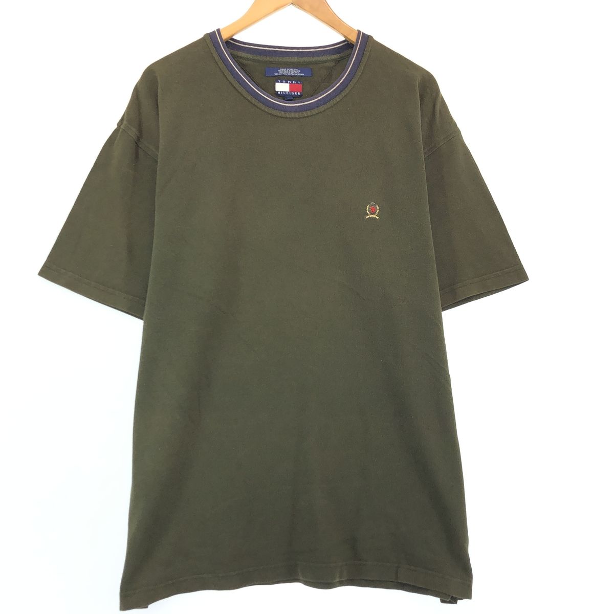 古着 90年代 トミーヒルフィガー TOMMY HILFIGER 半袖 ワンポイントロゴTシャツ メンズXL ヴィンテージ/eaa313961