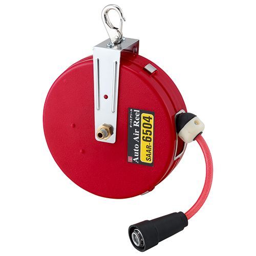 BFJ1039636 オートエアーリール65X4m SK11 SAAR-6504 わずらわしいエアーホースの取り回しや後片付けが解消でき 安全で快適な環境で作業ができます 自動エアーホース巻取機 BFJ1039636