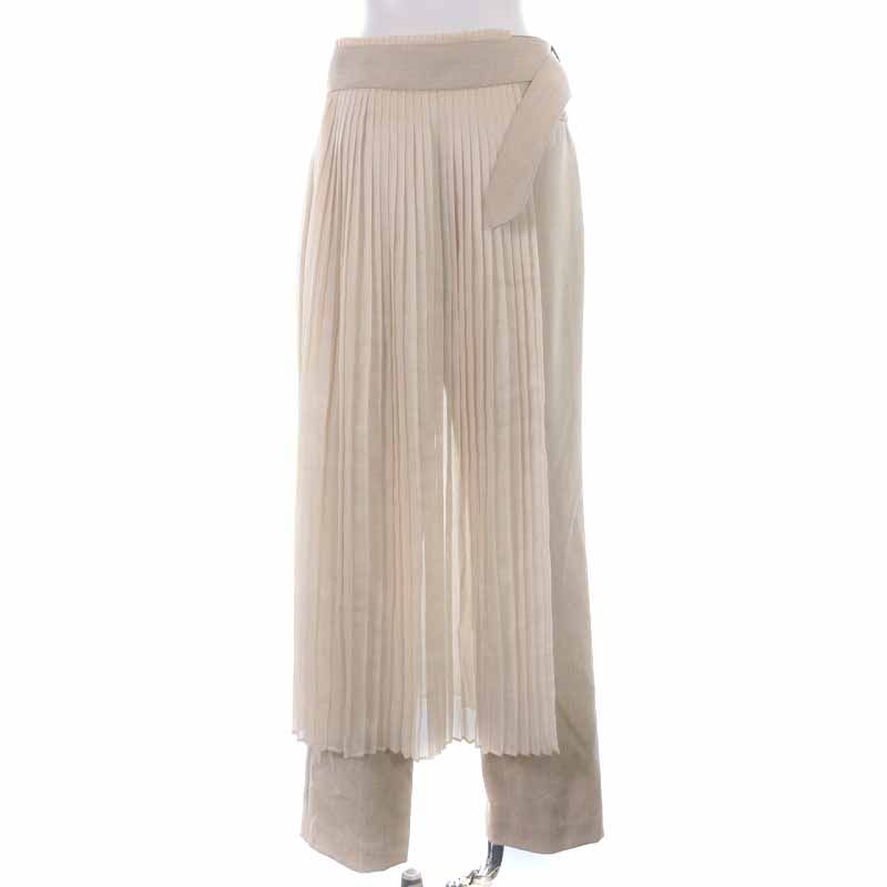 ハイク HYKE 20SS LAYERED PLEATED SKIRT WITH PANTS ロングパンツ