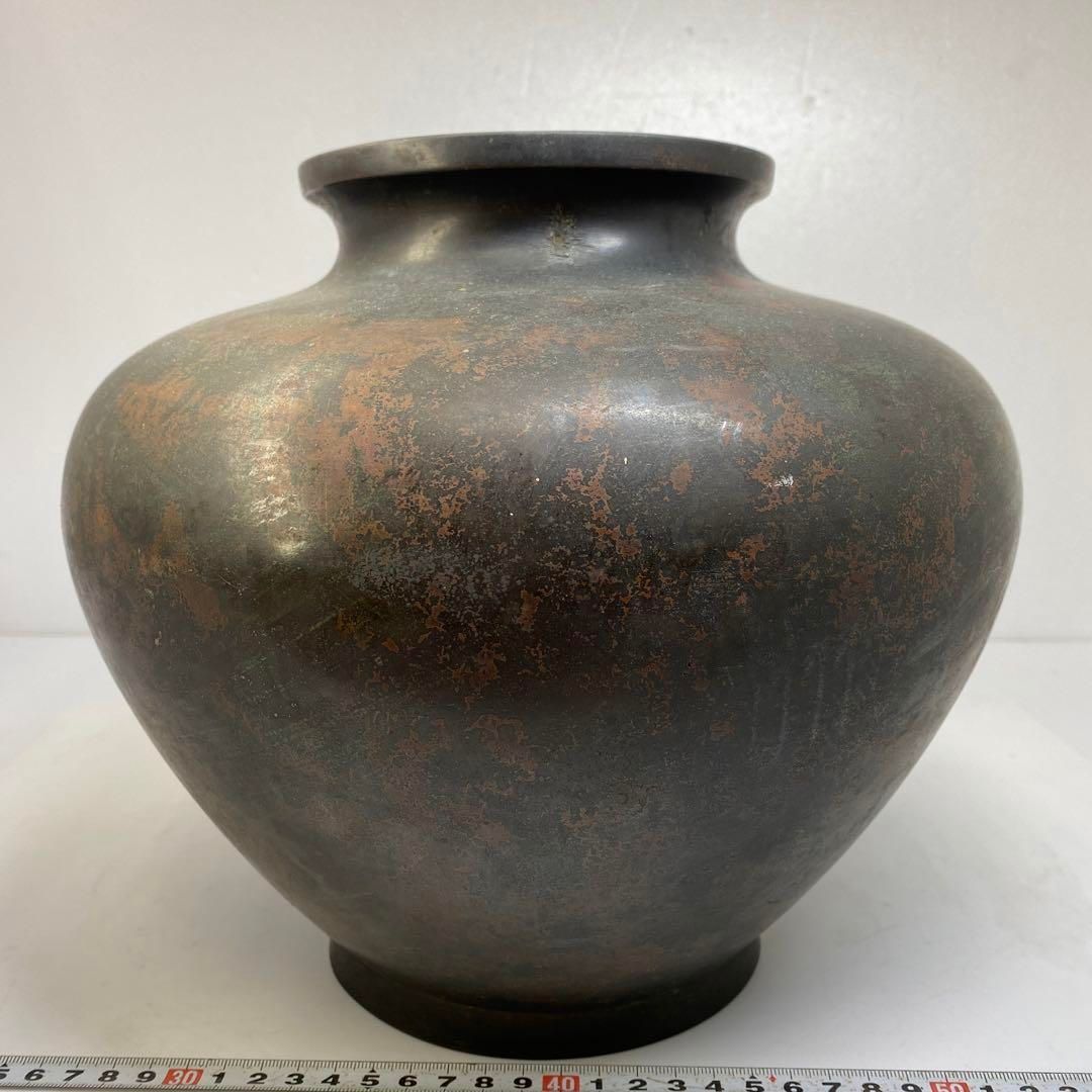 古銅 班紫銅 花瓶 3541g 高さ24㎝ タエトサ 東な6-0811
