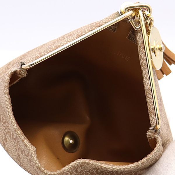 CELINE 三角　コインケース　レザー CELINE セリーヌ 小銭入れ コインケース 三角 レザー ブラック