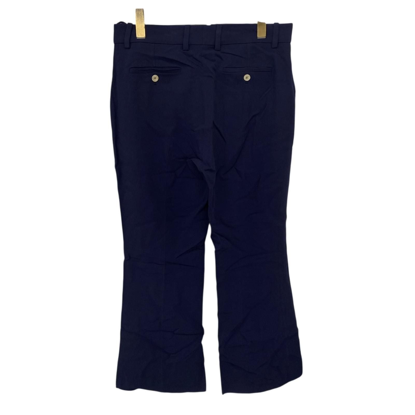 186005 GUCCI グッチ フ スラックス ブーツカット ビスコース シルク 497762 ネイビー