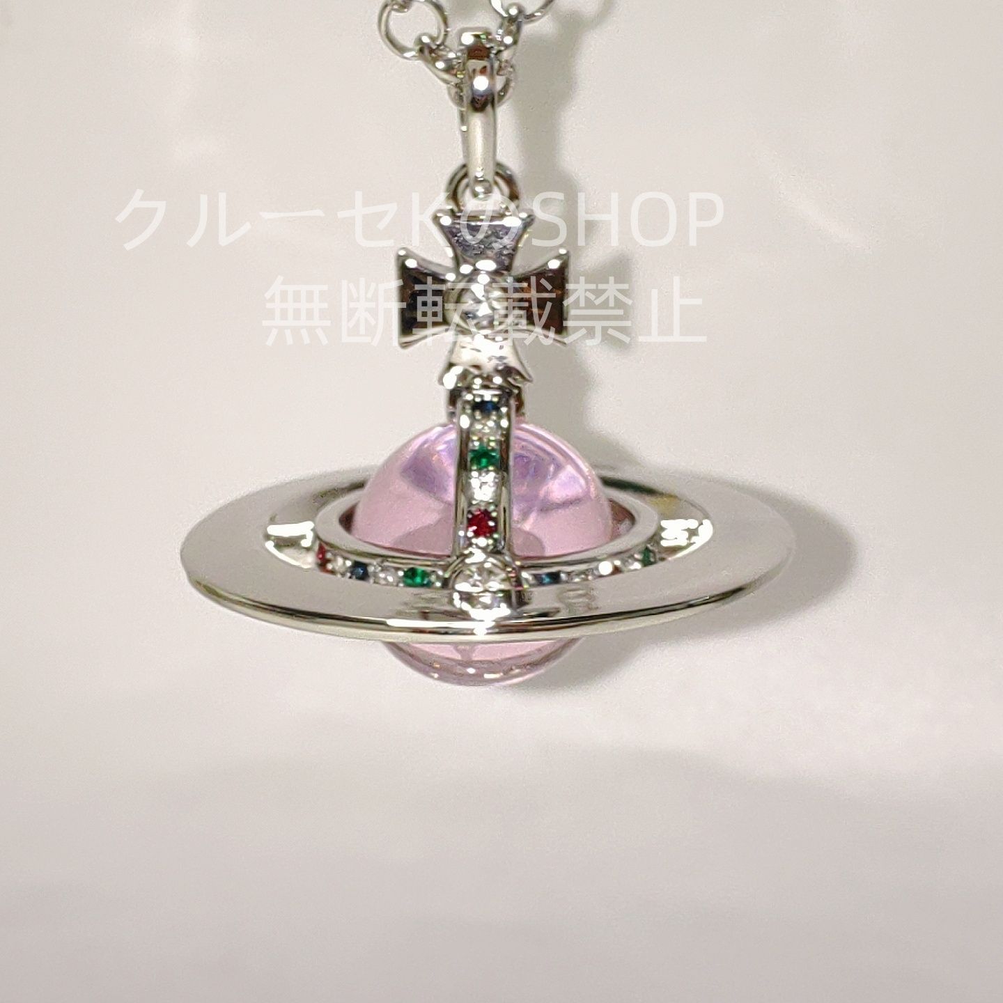 Vivienne Westwood スモールオーブネックレス シルバー×ピンク