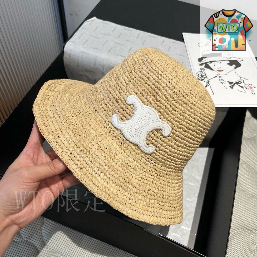 celine 新品タグ付 トリオンフ ラフィアハット aa0580s96-03na-sku.jpg