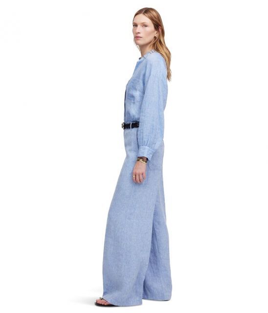 【送料無料】 メイドウェル レディース カジュアルパンツ ボトムス The Zoe Relaxed Wide Pant Sunfaded Blue