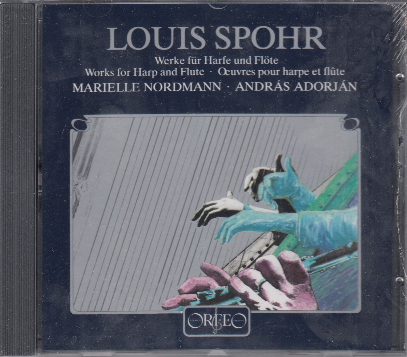 [CD/Orfeo]シュポア:ヴァイオリンとハープのための協奏的ソナタニ長調Op.113&ヴァイオリンとハープのためのソナタハ短調WoO.23他/アンドラーシュ・アドリヤン(fl)&マリエル・ノールマン(harp) 1984.6
