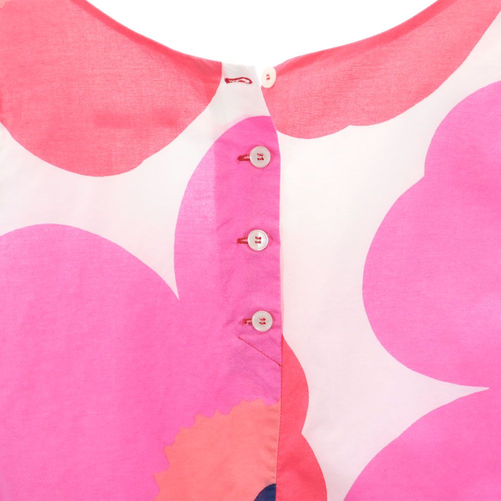 marimekko ピンク フラワーパターン ノースリーブワンピース marimekko ピンク フラワーパターン ノースリーブワンピース marimekko