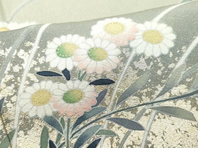 平和屋着物○訪問着 駒刺繍 草花文 暈し染め 金彩 正絹 逸品