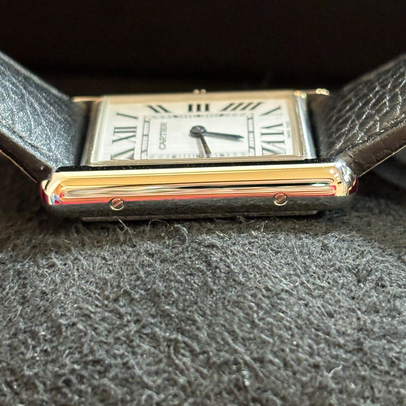  ΩNA 1816 Cartier カルティエ タンク マストＬＭ クオーツ 箱 ギャランティ 付き 腕時計(クォーツ) 腕時計(アナログ)