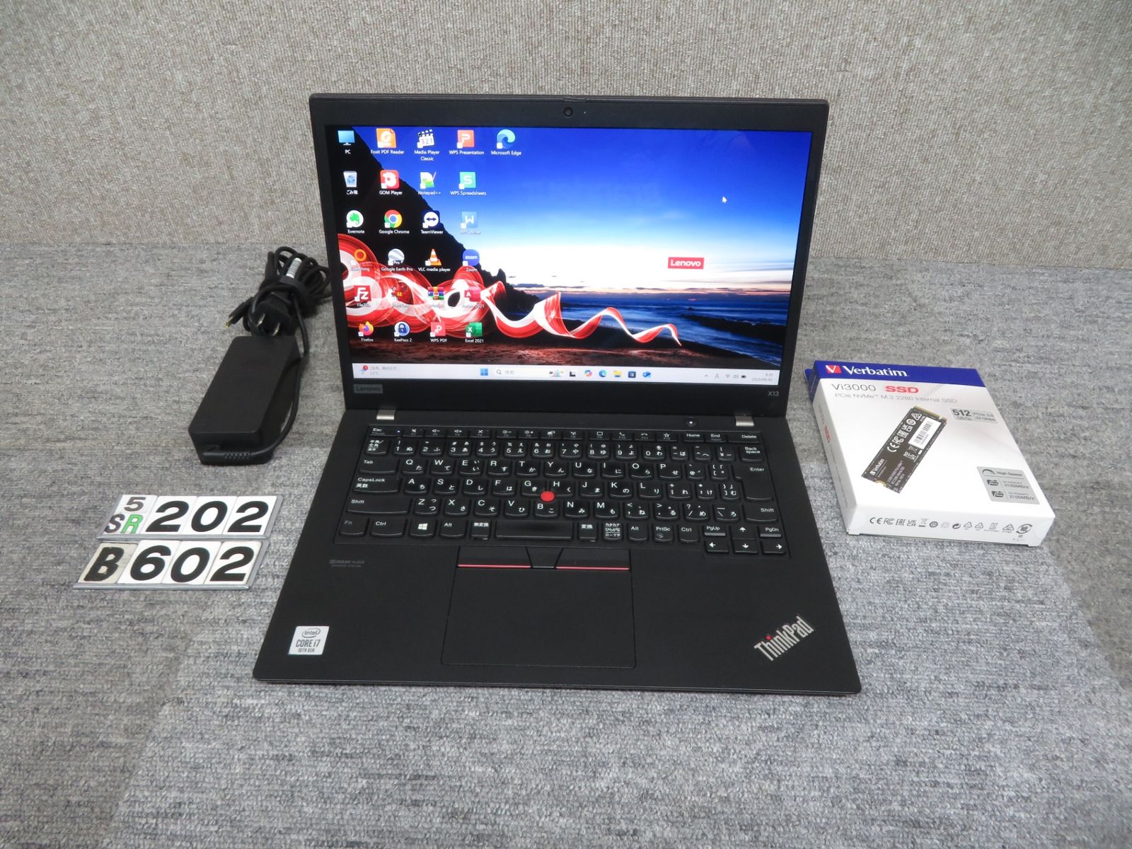 【超速10th i7・16GB】◆Lenovo ThinkPad X13 Gen 1/ 13.3型◆高性能Core i7-10510U/高速新品SSD 512GB/メモリ16GB◆Windows 11 Pro/サービス microsoft Office 2021付◆到着後すぐに使える ACアダプター付き 超速10th i7・16GB・カメラ搭載】◇ Lenovo ThinkPad X13 Gen 1