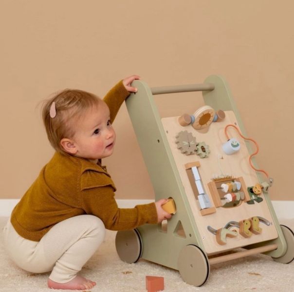 リトルダッチ 手押し車 木製アクティビティベビーウォーカー ワゴン  