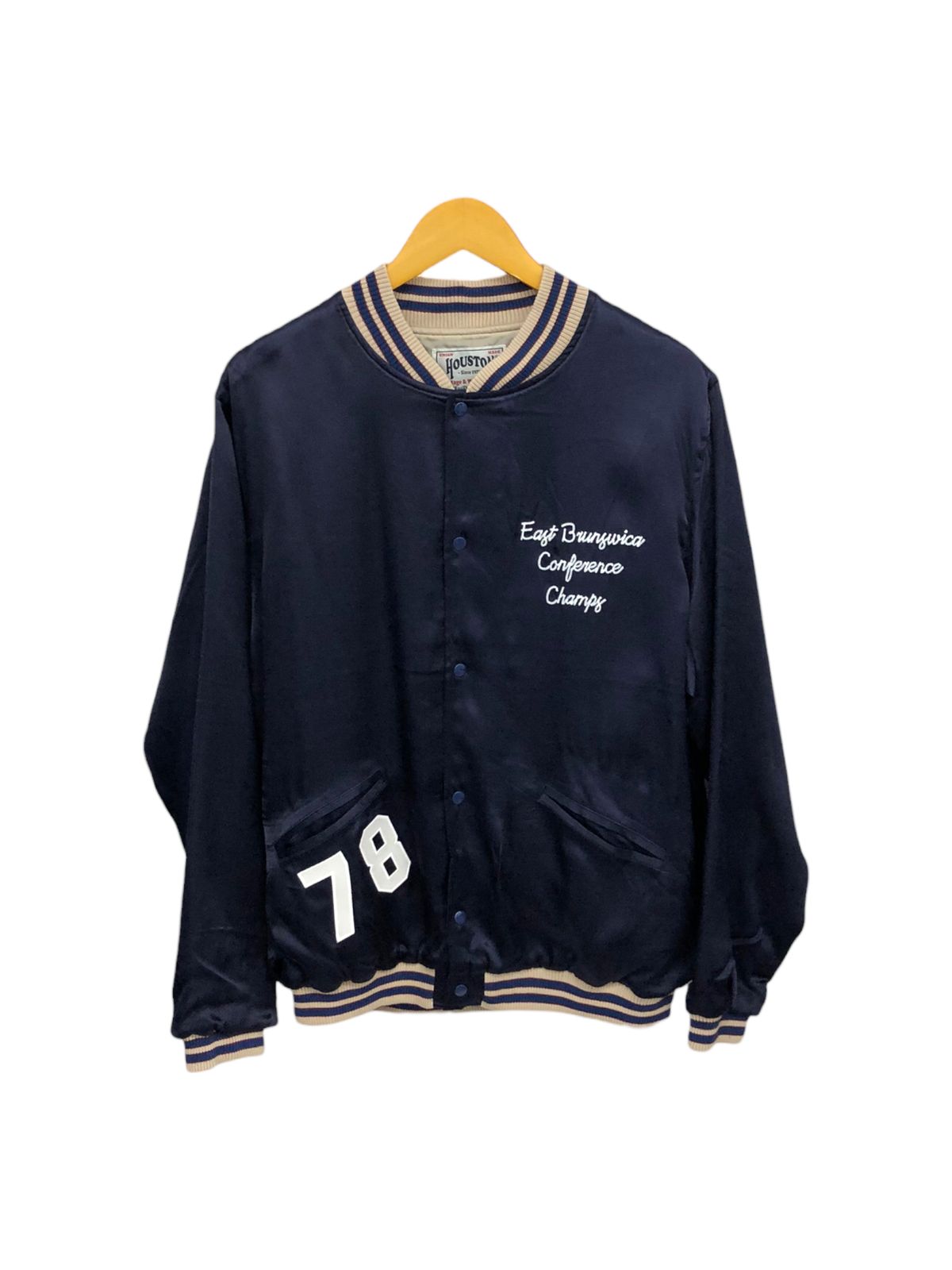 HOUSTON (ヒューストン) RAYON AWARD JACKET（EAST）レーヨンアワードジャケット XXL 51250 ネイビー 紺