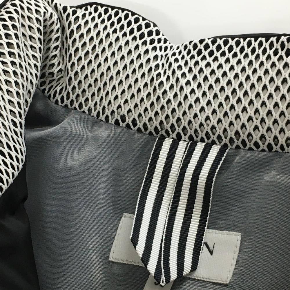 超 ランバンスポール ダウンベスト 黒×グレー 前後異素材切替 ネック内側メッシュ レディース 38 M ゴルフウェア LANVIN SPORT LLC-HASEGAWATOSO_COM