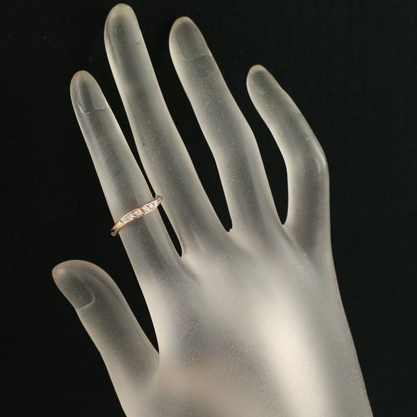 4℃ リング ダイヤ ダイヤモンド ウェーブ 7P 6号 K18PG #169684 - メルカリ 