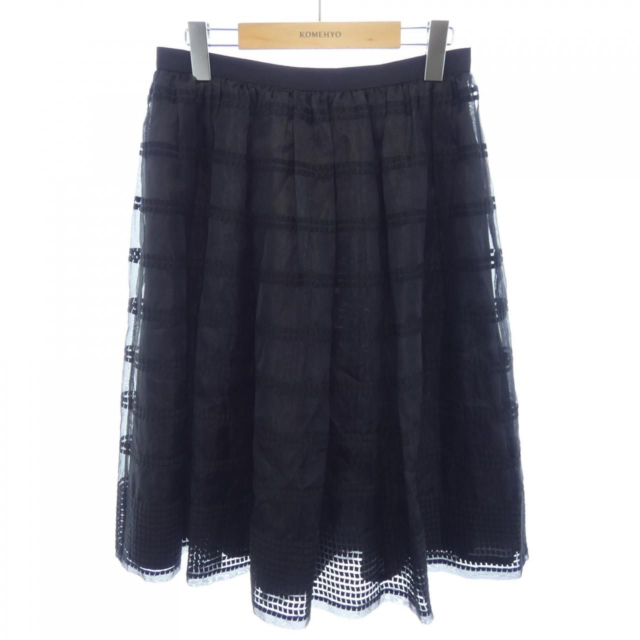 【極美品】ＦＯＸＥＹ ＮＥＷ ＹＯＲＫ　スカート ナタリー　39981 FOXEY NEWYORK フォクシー ティアード スカート ベージュ 40
