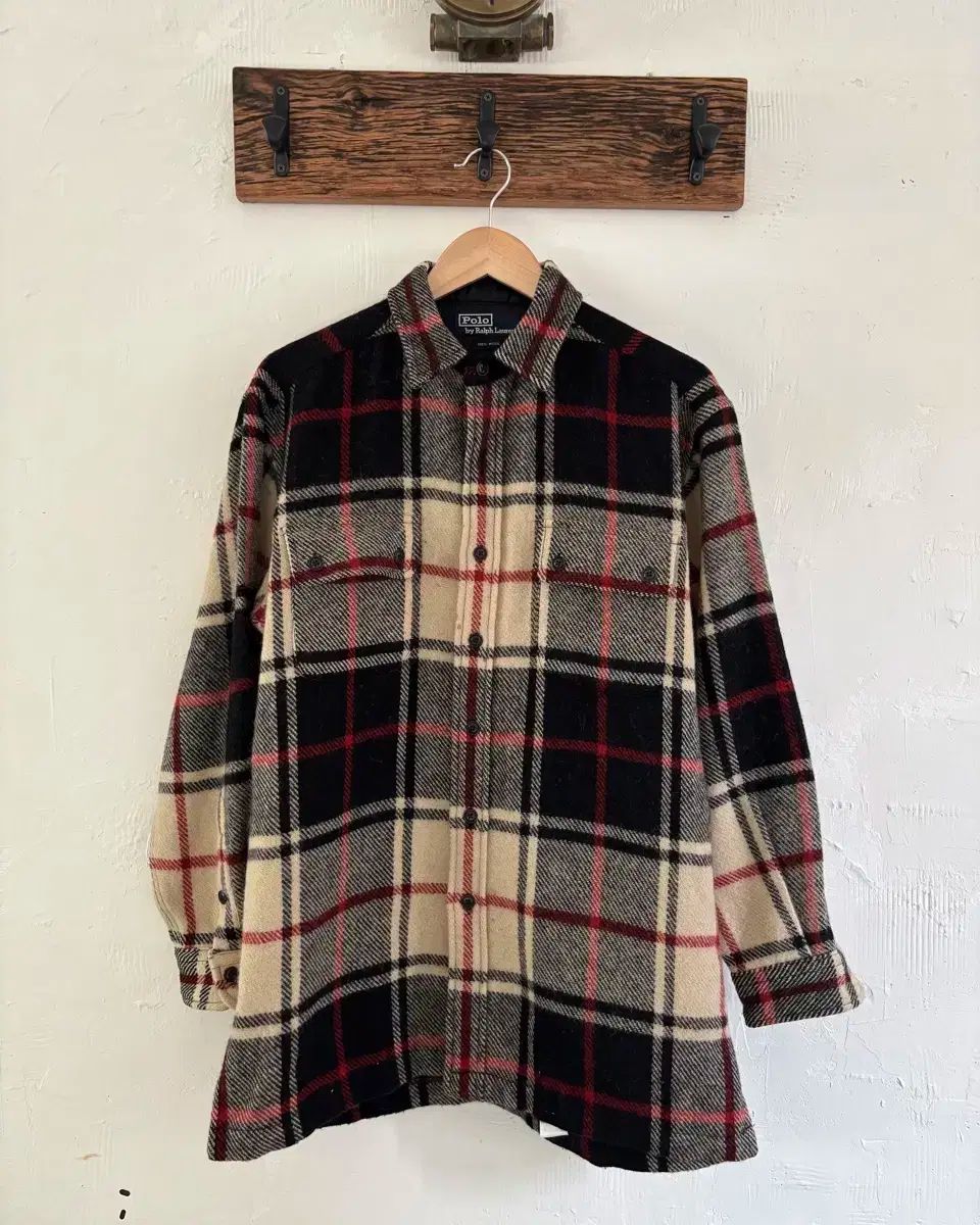 ポロ ラルフローレン ツーポケット ウール チェック シャツ ジャケット
